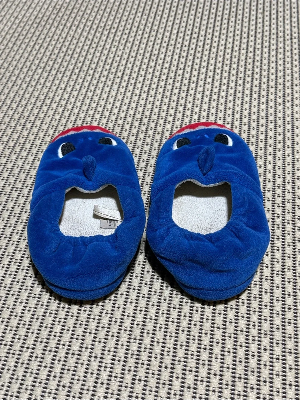 Blue Shark Plush Kids Slippers